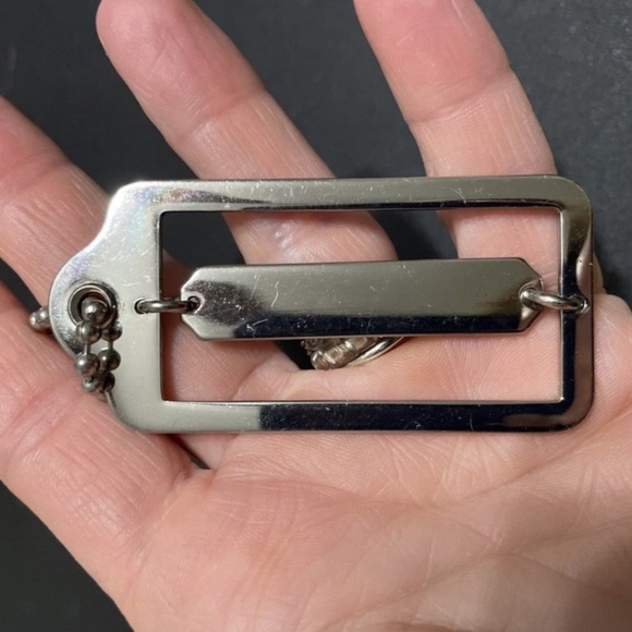 Coach Silver tone C O A C H Bar Hangtag EUC - Picture 3 of 6